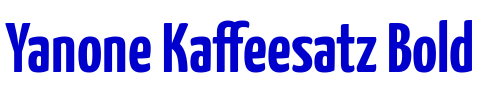 Yanone Kaffeesatz Bold 字体
